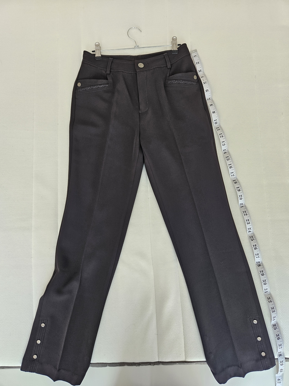 Business Casual Pants Straight-Leg Charcoal Grey